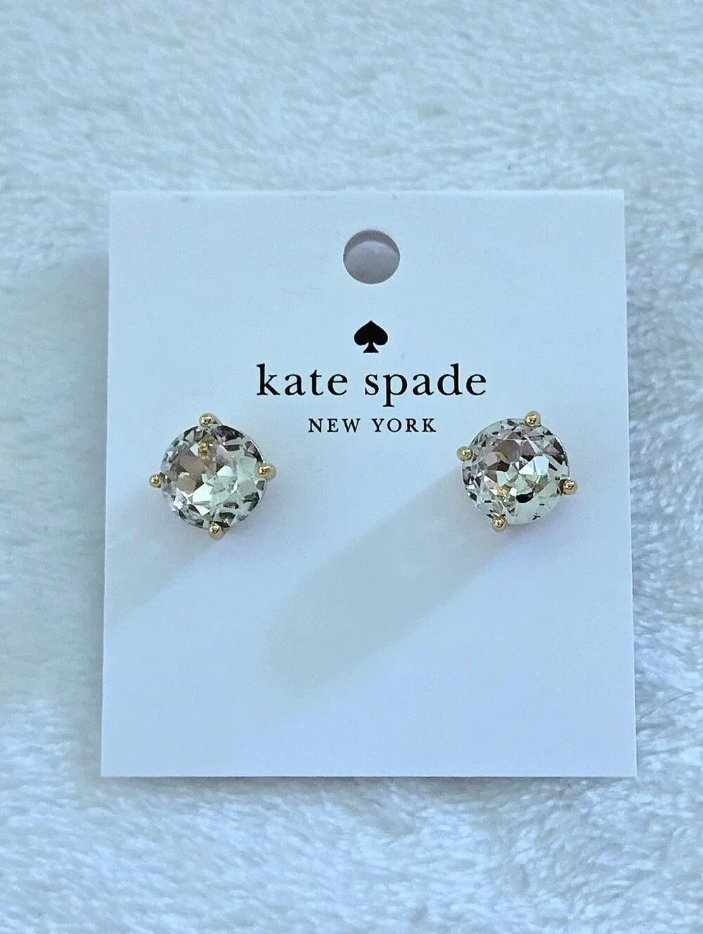 Kate Spade♠️ 4-Prong Set Clear Stud Earrings - Picture 6 of 15
